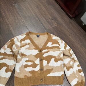 Women's Camouflage Cardigan Sweater